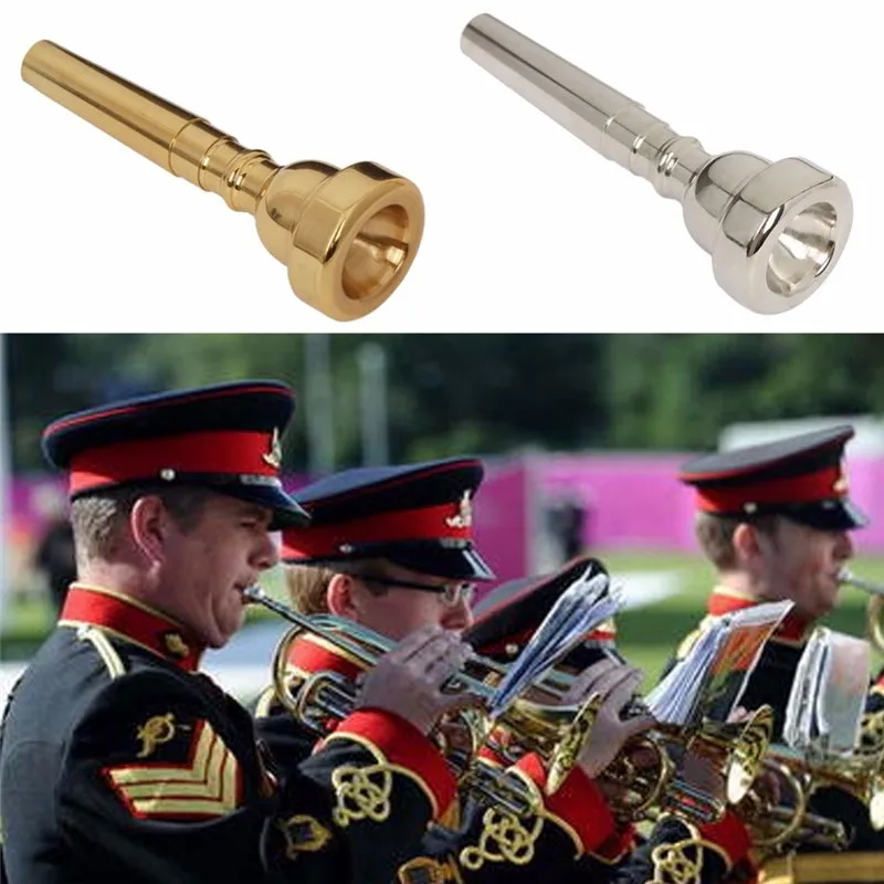 5C Trumpet Mouthpiece Silver Gold Meg 5C Size Metal Trumpet Mouthpiece for Yamaha or Bach Conn