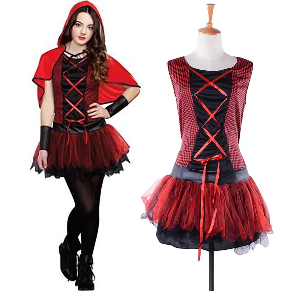little red riding hood halloween costume mini tutu fancy dress vintage tartan costume sexy cosplay dress - Halloween Costumes Prices little red riding hood halloween costume mini tutu fancy dress vintage tartan costume sexy cosplay dress - Halloween Costumes Prices