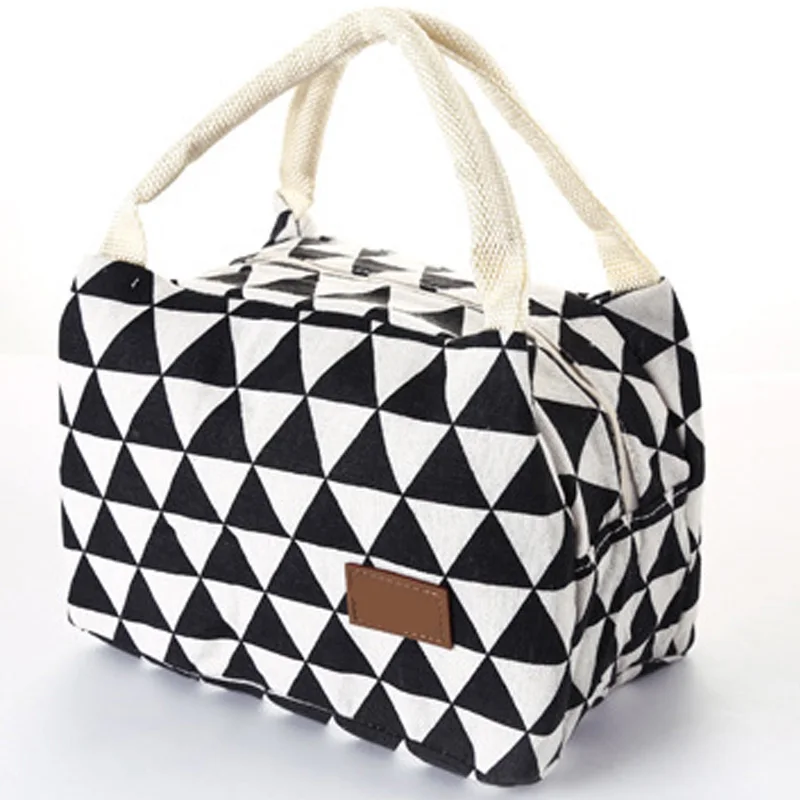 Portable Baby Insulation Bag Feeding Food Milk Thermo Linen Stripe Mummy Travel Breast Milk Keep Warm Handbag Casual Tote BB5030 (3)