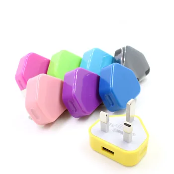 

Triangle British Hong Kong USB Charger Travel Adapter AC UK Plug 1000mA USB Wall Charger Adapter For iPhone
