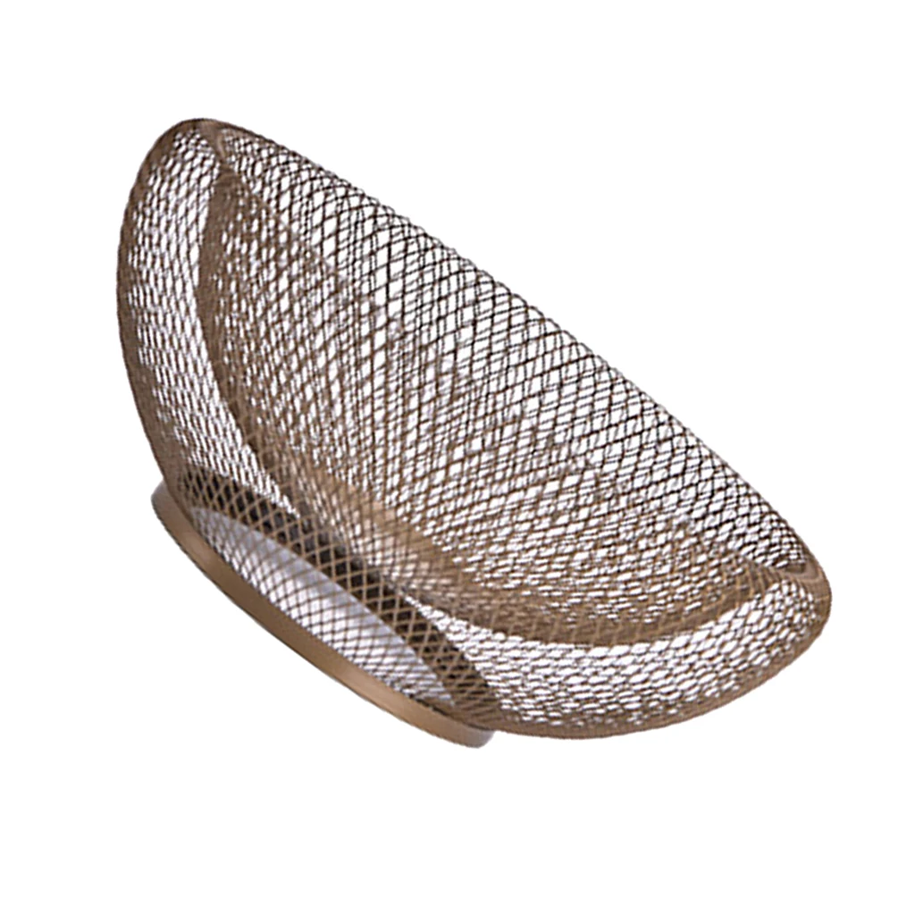 Nordic Double Wrought Iron Fruit Bowl Fruit Plate Dried Fruit Candy Storage Basket Home Decor
