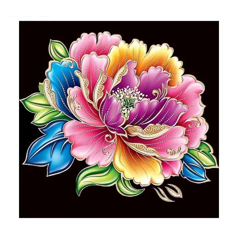 

Diamond Painting Full Square Round Drill beautiful flower 5D Daimond Painting Mosaic Cross Y1816