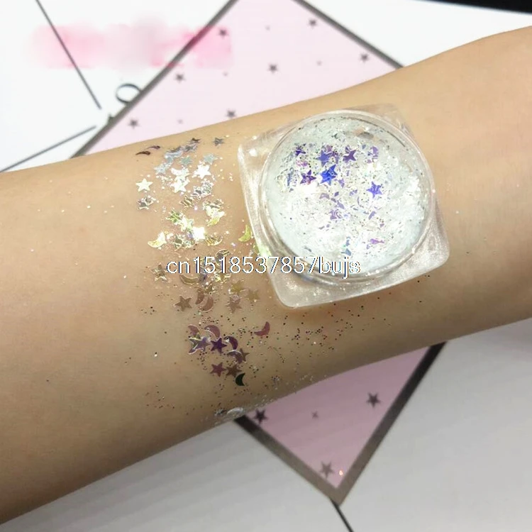 DIY Nail Glitter Sequins Mermaid Mixed Shape Moon and stars series Holographic Polishing Spangles Flake Slice Decoration Tips