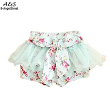 

Kids Girls Floral Pattern Shorts Pants summer Trousers Girls lace shorts Summer Clothing 4Y-10Y Free shipping 66