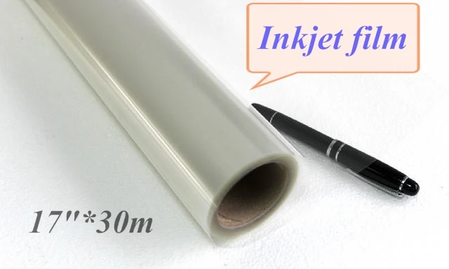 

17in matte inkjet clear film roll for wholesale 30 meters one roll