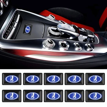 

10PC 3D epoxy car sticker badge steering wheel emblem for Lada Niva Kalina Priora Granta Largus Vaz Samara Auto Car styling