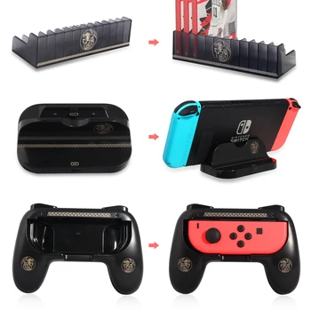 

Nintend Switch Charging Dock Station Controller Grip Game Case Storage for Nintendo Switch Joycon Controller 3 in 1 Hunter Kit