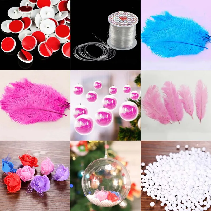 

Christmas Tress Decorations Ball Transparent Open Plastic Clear Ornament Christmas Tree Decorations Xmas Supplies