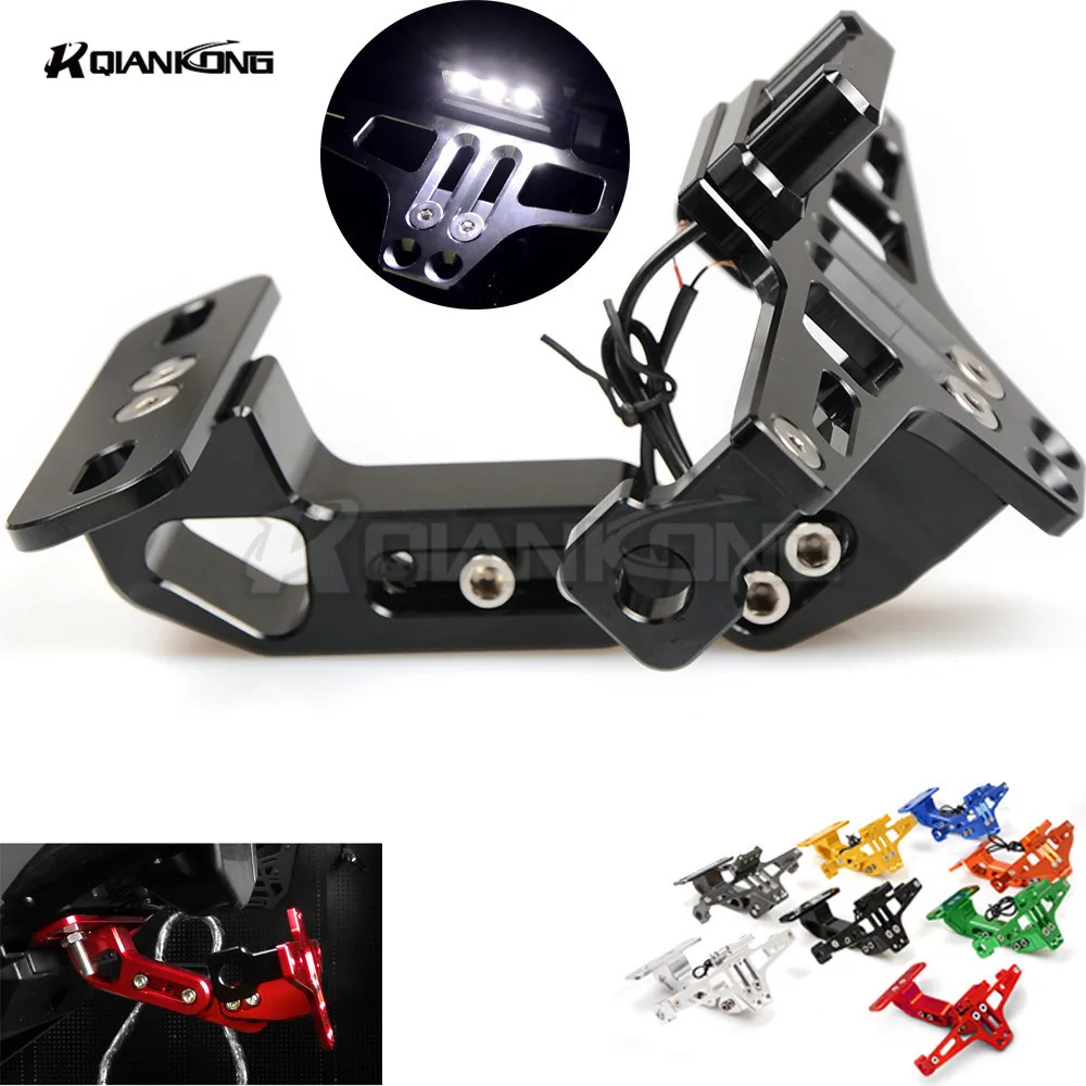 R QIANKONG для YAMAHA YZF R3 R6 R25 MT25 MT03 MT07 кронштейн номерного знака мотоцикла держатель