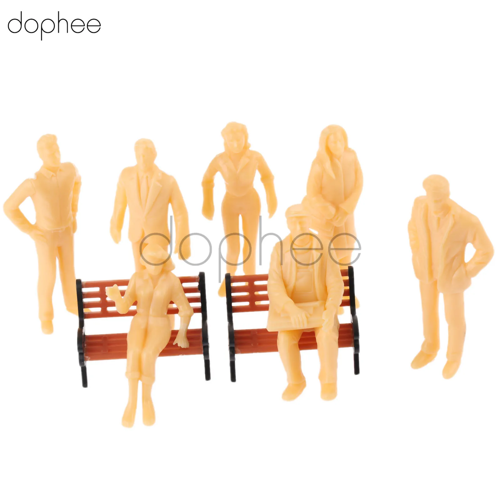 

dophee 20pcs Skin color Model People model making people architecture 1:25 ABS plastic 76mm