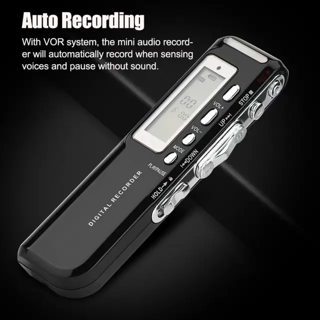 Digital Voice Recorder Pen Multi-language 8GB Memory Auto Recording Mini Audio Recorder Phone Call Recording