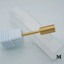 Очень хорошего качества! Твердосплавное золотое покрытие ногтей сверло небольшое сверло для электрических маникюрные машинки пилочки для педикюра Инструменты для ногтевого салона