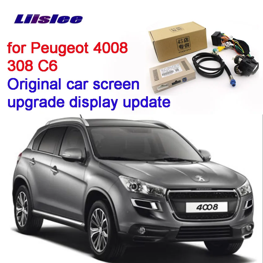 

LiisLee Car original car screen upgrade decoder Rear Backup Camera Interface Kit for Peugeot 4008 308 C6