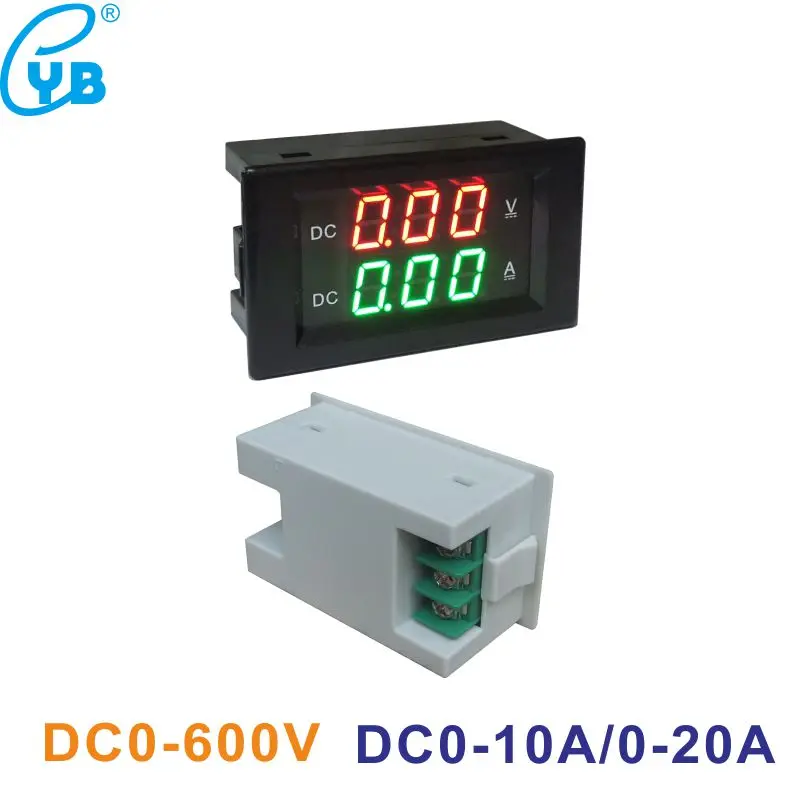 SHUNT 0.39/" Dual LED Digital DC600V 100A Voltmeter Ammeter Voltage Amps Meter