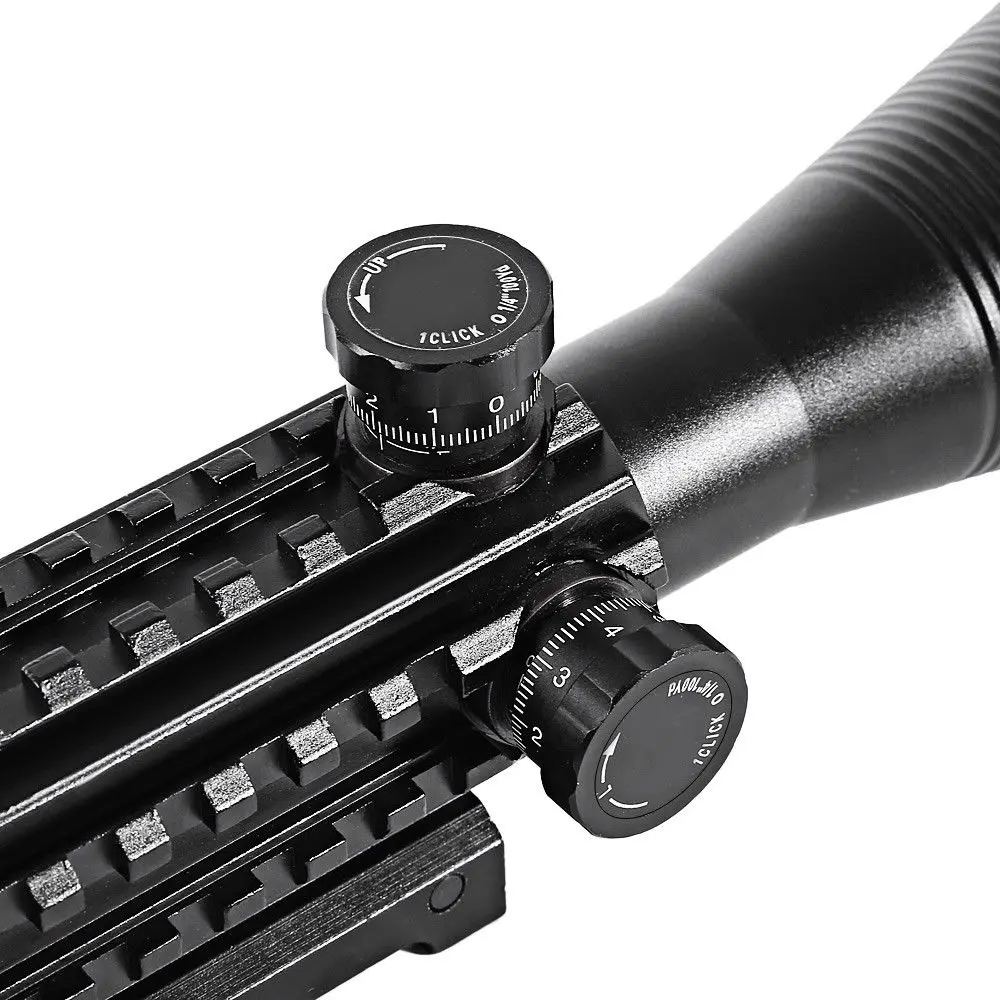 4 16X50 AOEG Riflescope Тактический красный зеленый с подсветкой дальномер Сетка для охоты