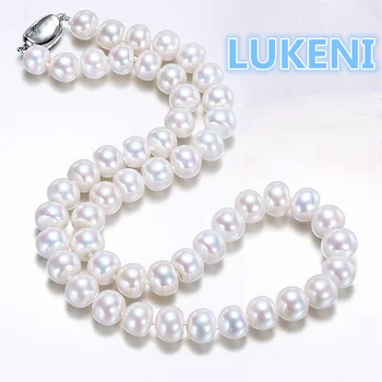

Highest quality 8-9mm perfect bread-shaped natural pearl necklace fashion necklace For women Mother's gift Free shipping