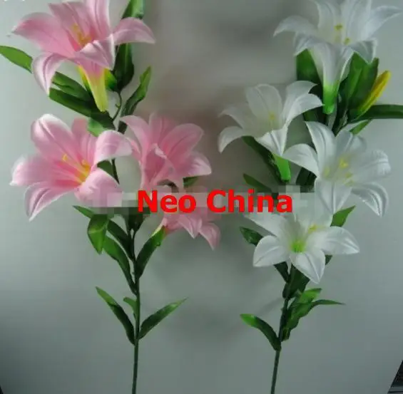 Wholesale 6 head silk lily flowers,high 100cm,wedding bouquets,home