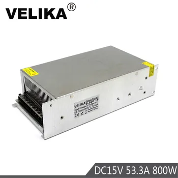 

Single Output DC15V adjustable 53.3A 800W Switch power supply 110V 220V input DC15V Output SMPS for LED Strip light 3D Printer