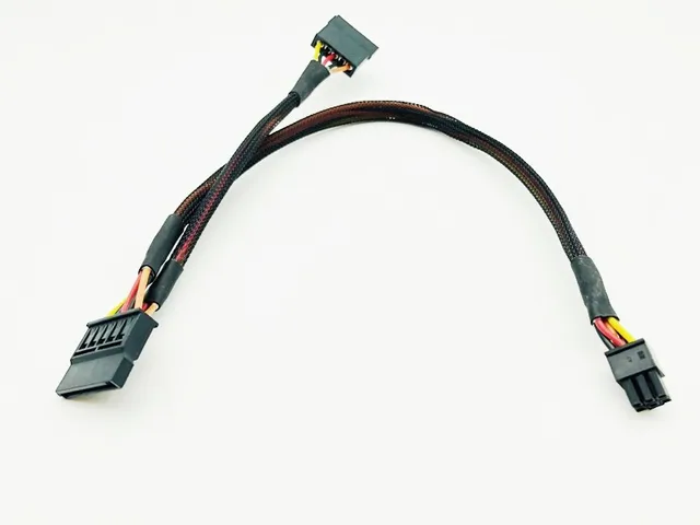 6Pin to Splitter 15Pin SATA Power Cable for DELL Vostro 3650 3653 3655 Desktop Computer HDD SSD Power Supply Expansion Cable NEW