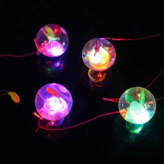 2pcs/lot Kids Toys Light Ball Toy 5.5cm Diameter Glitter Light Up