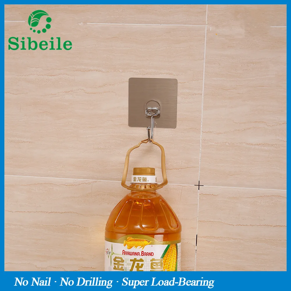 SBLE 3 pieces Stainless Steel Vacuum Suction Organizer Hook Bathroom Holder Hanger Rustproof Kitchen Utensil Utility Hanger