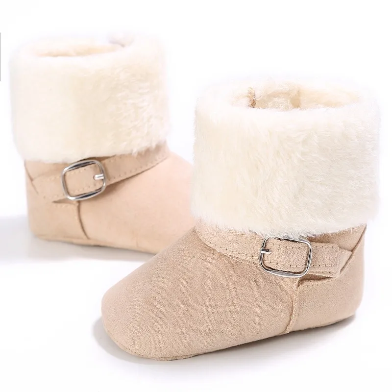 Модные зимние ботинки унисекс для маленьких девочек и мальчиков; красивые теплые ботинки из флиса; нескользящая обувь
