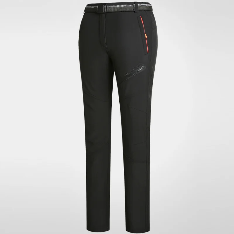Mujeres Camping senderismo pantalones invierno Cálido impermeable espesar Fleece Softshell pantalones montañismo Trekking pantalones AA12080