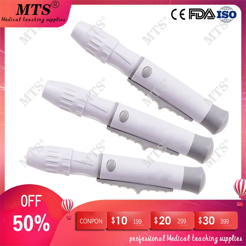

Lancet Pen blood collection pen for Diabetics Collect Blood Adjustable Depth Blood Sampling Glucose Test Pen