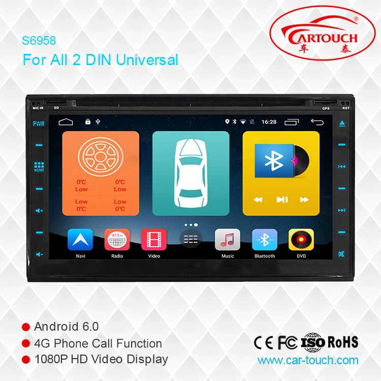 Best 6.95 inch wince 6.0 in dash 2 din Car DVD Player audio HD Touch Screen 1080p Video Wifi 3G GPS Stereo for Nissan Hyundai Honda 3