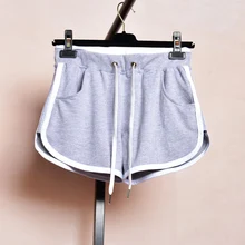 Йога шнурок Для женщин свободные хлопковые контрастным кантом сбоку Разделение эластичный пояс Femme спортивные работающие плюс Размеры