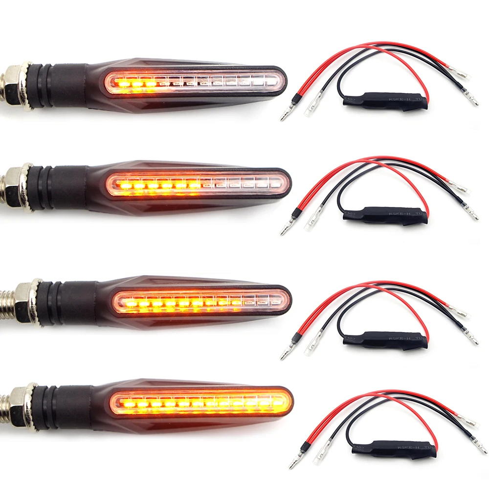 4 pcs with decoders Мотоцикл поворотники стрелки мигалка светодиодные стоп-лампы для honda vfr kawasaki z1000 ktm duke 200 honda cb600f hornet yamaha wr450f - Цвет: 4 pcs with decoders