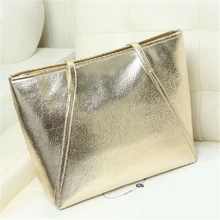 Venta caliente Famosa Marca Mensajero de Las Mujeres Bolsos de Las Señoras de LA PU Bolso de Cuero de la Astilla de Oro de Punto de Hombro de gran capacidad de 30117