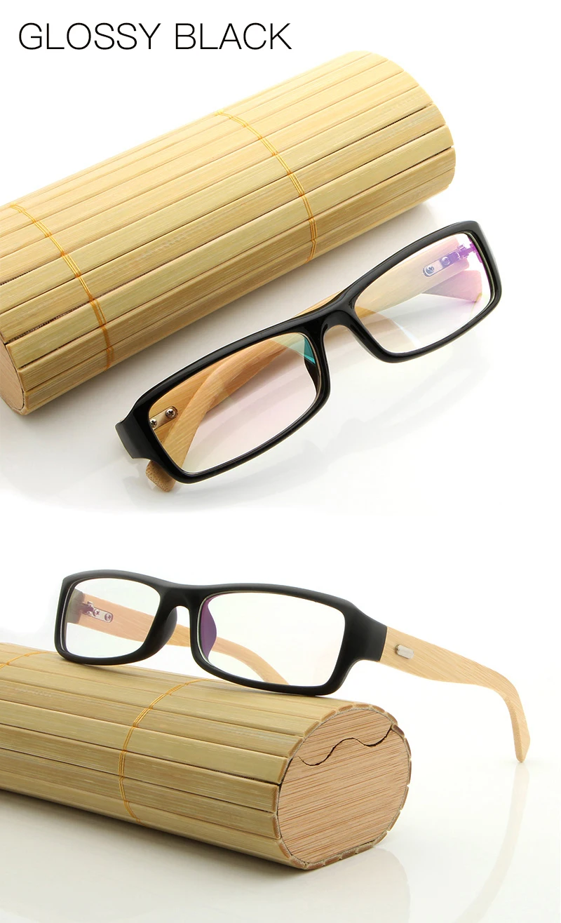 HDCRAFTER винтажные оправы для очков квадратная бамбуковая оправа для очков для мужчин и женщин Оптические очки с деревянными дужками оправа с прозрачными линзами