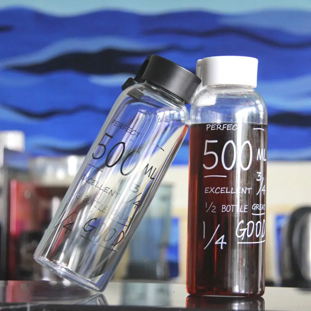 

Multi Use Portable Out door 500ML Clear water Bottle, Sport Travel Fruit Juice Water Bottle