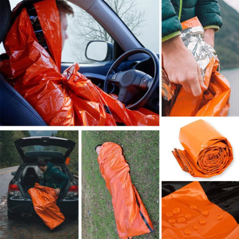 Sobrevivência de Emergência Saco de Dormir Sacos de Viagem Acampamento ao ar Térmico Livre à Prova d' Água 15 Esporte e Lazer