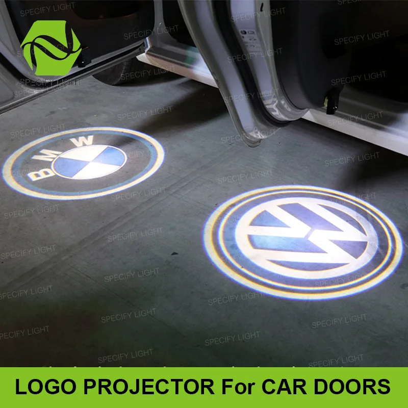 

4PCS/PACK Universal Car Door Welcome Logo Projection Light Free Wired LED Decoration Laser Light Customize Logo Shadow Projector