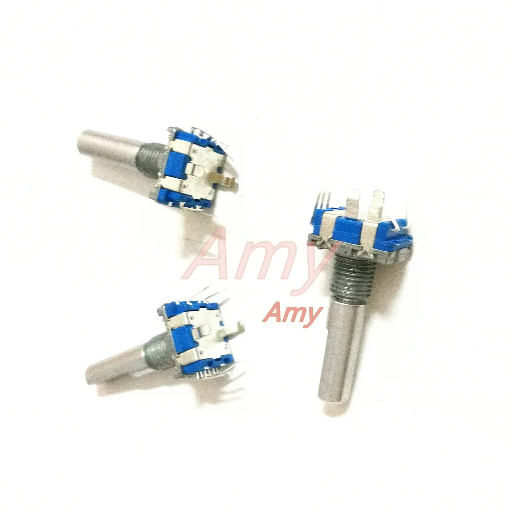 

50pcs/lot 360 degree encoder switch EC11 digital pulse potentiometer 20 posioning number 20 pulse shank length 25MM