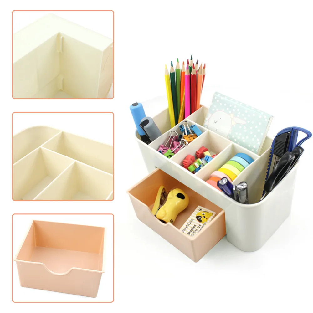  Multilayer Storage Plastic Shelf Desk Pen Holders Desk Supplies Organizers Desk Oraganier Set stati