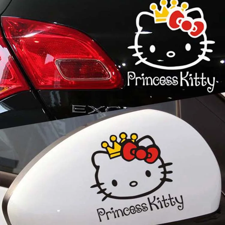 Car Sticker Cute Hello Kitty Princess Lovely Styling Car Accessories
