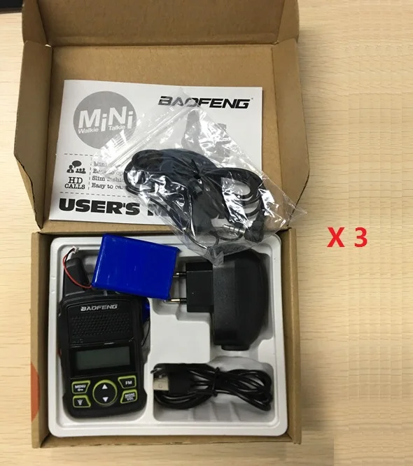 3pc 1/2/3/4 шт. BAOFENG BF-T1 портативный дети радио мини Talkie “иди и болтай Walkie UHF радио Talkie Walkie Enfant Baofeng T1 tranceiver radioamateur - Цвет: 3pc