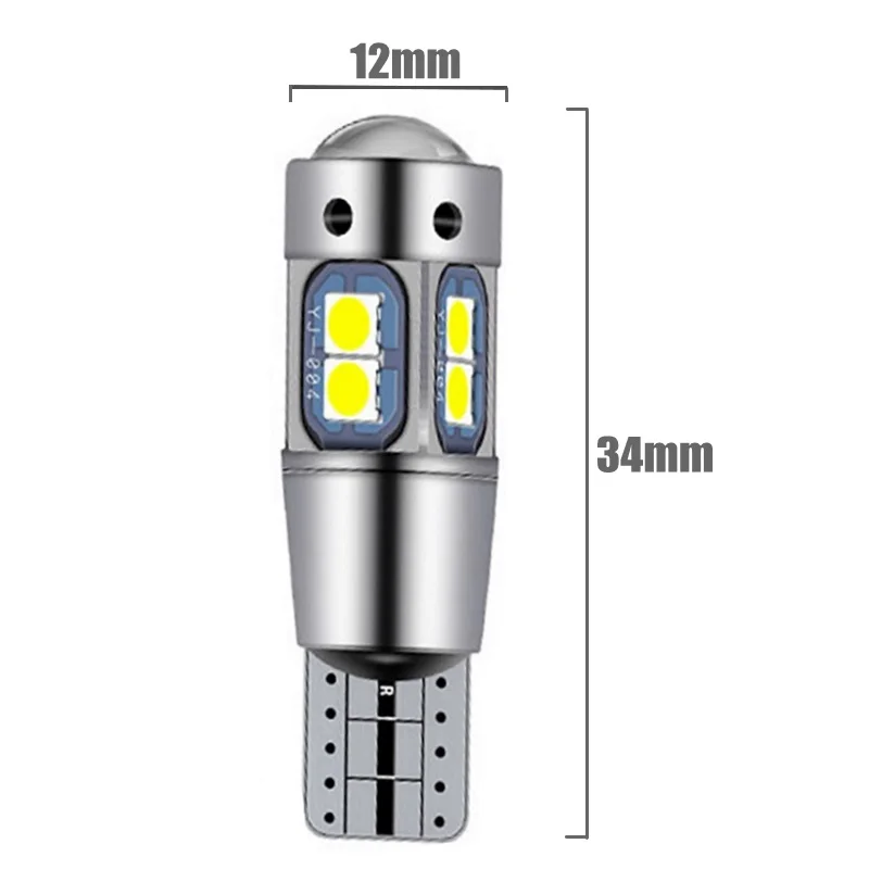 10 шт. T10 супер яркий 10 SMD 3030 светодиодный Canbus без ошибок Авто парковочный светильник W5W Автомобильная клиновидная задняя лампа для внутреннего чтения купольная лампа