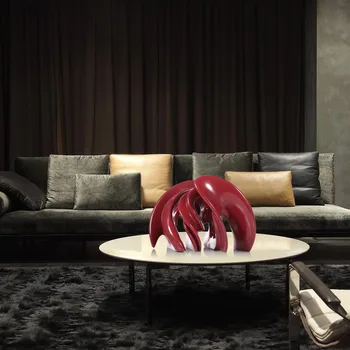 

Delicate Bright Color Sculpture Shuttle Time Tunnel Abstract Resin Statue Indoor Outdoor Decoration Home Office Decor Vermeil