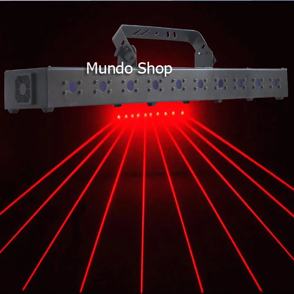 

1w High Brightness Red laser light curtain 10 heads Parallel Laser Bar light DMX Portable for Event Party Stage Disco Auto show