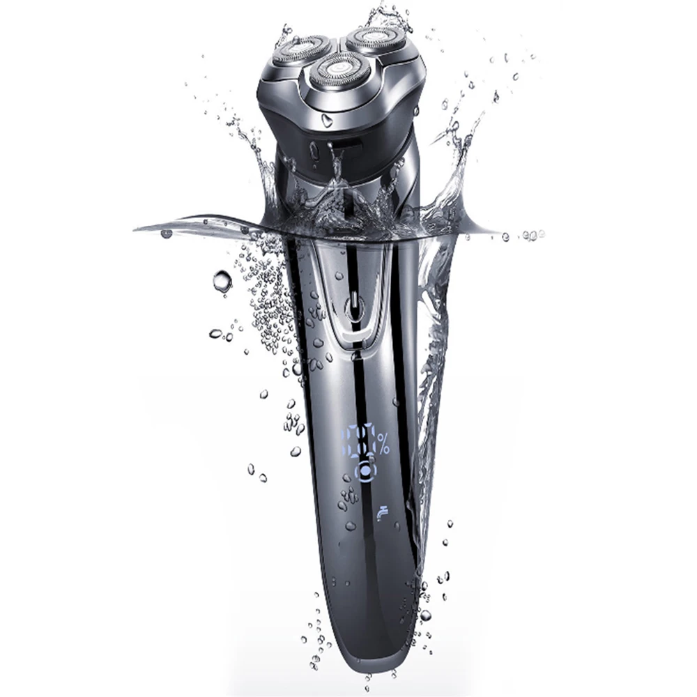 

For Xiaomi SO WHITE 3D Electric Shave Razor Smart USB Charging 3 Head IPX7 Waterproof Intelligent Lock Shaving Clean Dry Wet