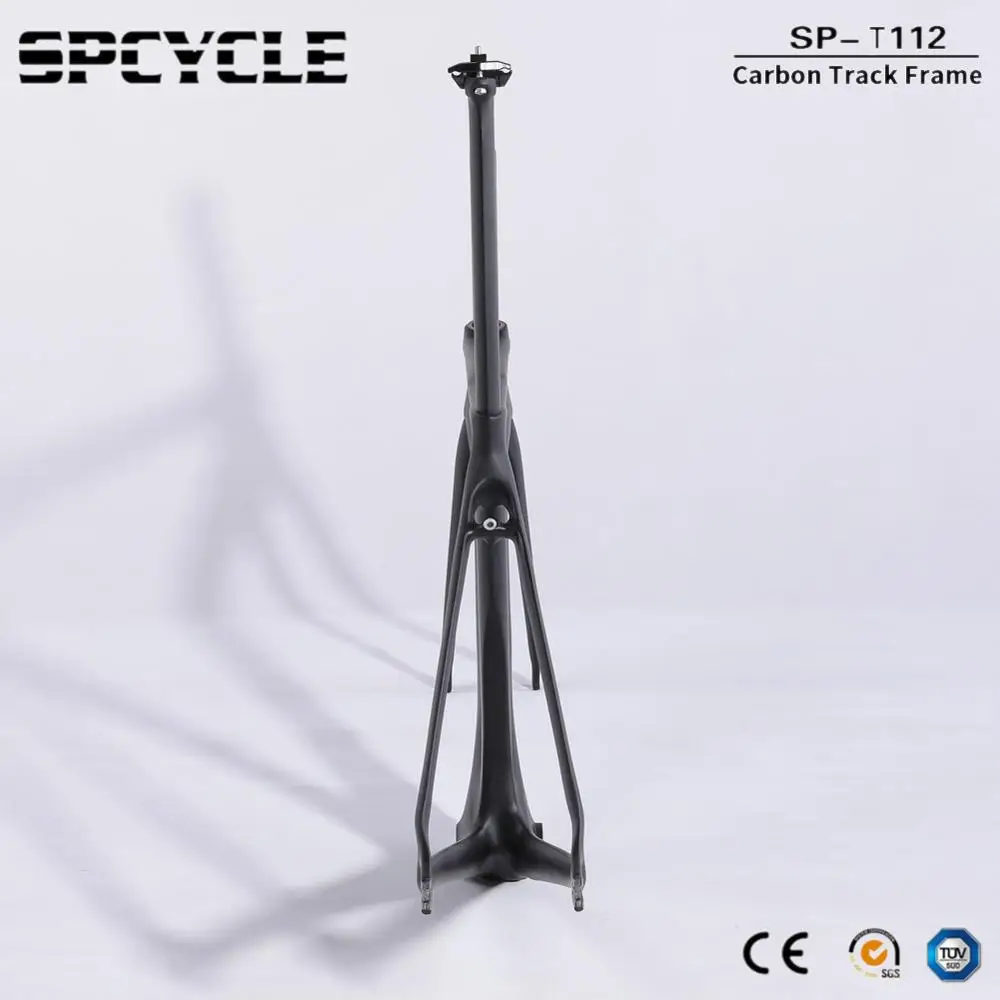 Top Spcycle Full Carbon Track Bike Frame 2019 New Fixed Gear Bicycle Carbon Frameset T1000 Carbon Road Bicycle Frames BB86 5