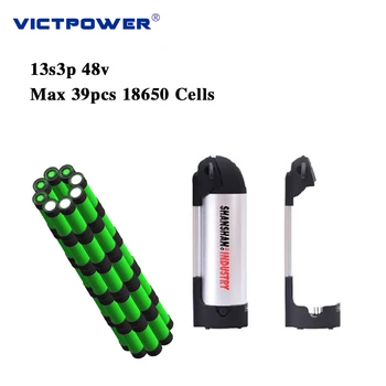

OEM 13S3P 48V 8.7ah 18650 2900mAh battery Lithium Ion Battery Pack with case for electric bike 5pcs/lot