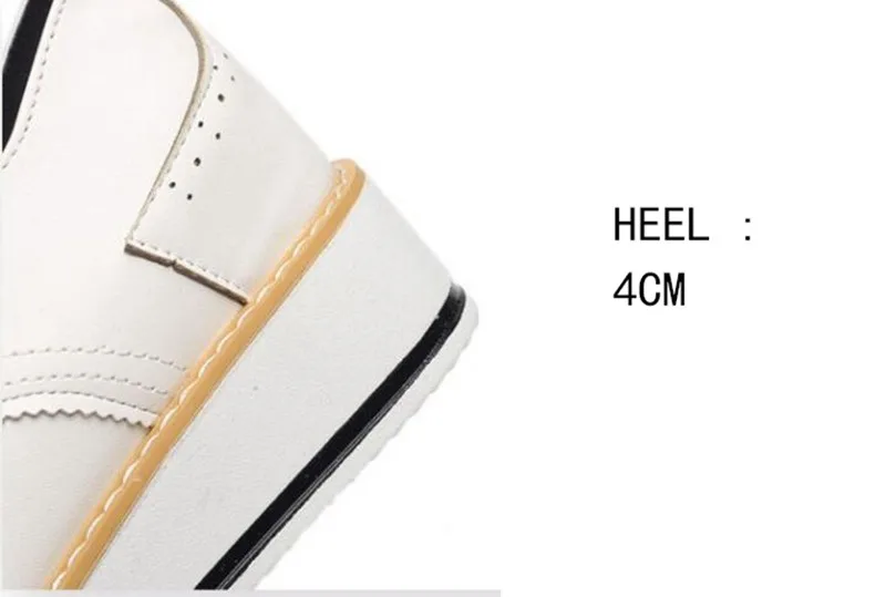 COOTELILI Women Flats Brogue Shoes Fashion Creepers Shoes Woman PU Leather Creepers 4cm heel Platform Women Shoes 35-39 (1)