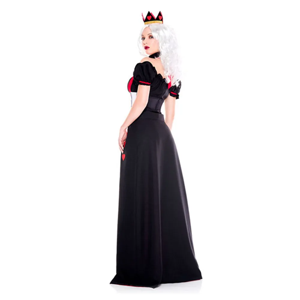 Sexy Poker Queen Dress Cosplay Halloween Costume for Women - Red Queen of Hearts Carnival Outfit image 3