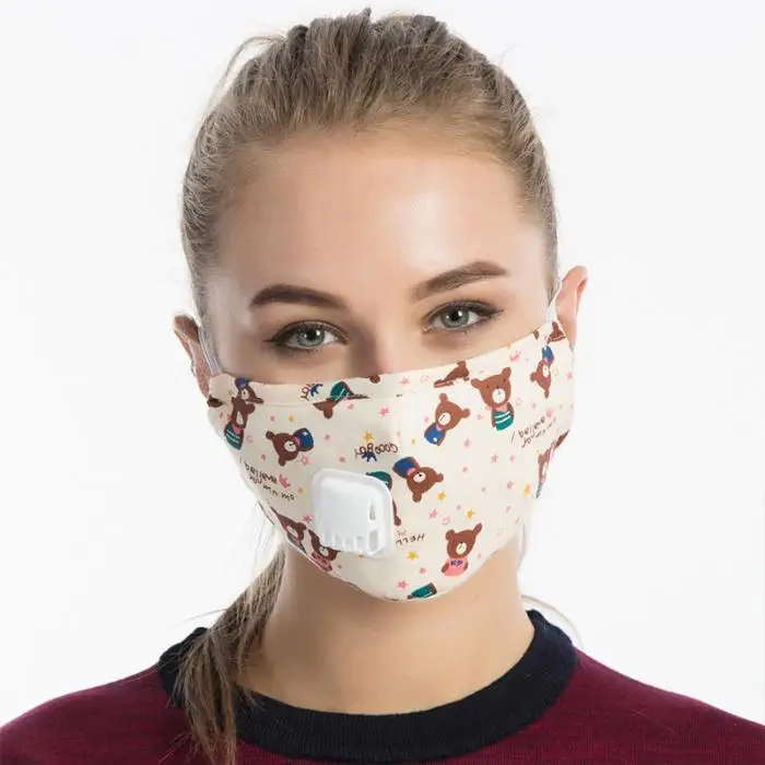 1 шт. маска для рта и лица Хлопок пылезащитный дышащий PM2.5 для наружного велоспорта зима LF88