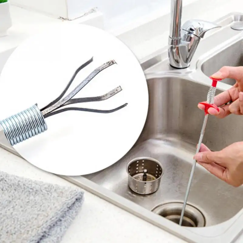 

Practical Drain Bendable Pipe Cleaner Bathroom Toilet Pipes Cleaning Tool Hair Removal Toilet Kitchen Cleaning Tools #715